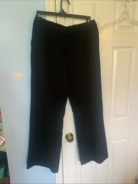 DKNY size 12 Black Wide Leg Pants